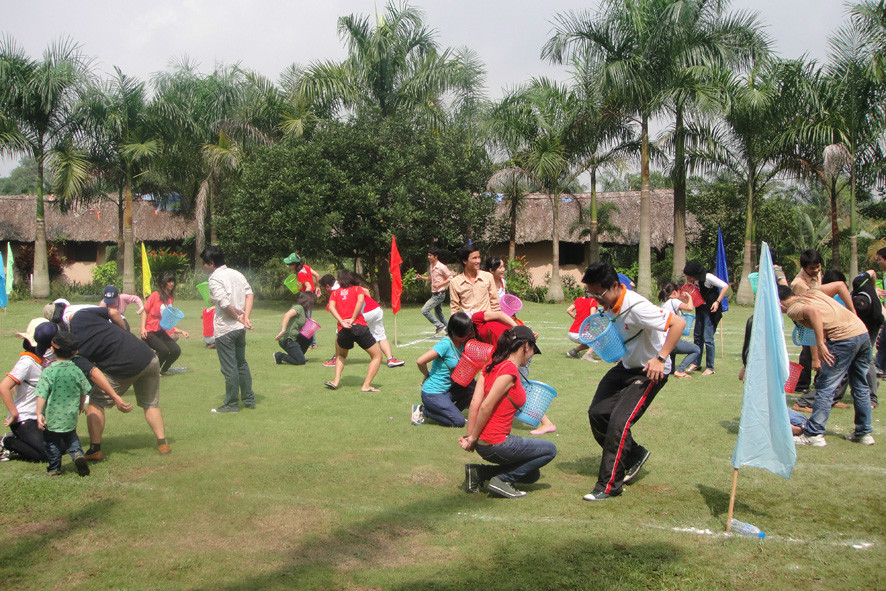 KDL Vườn Xoài có khuôn viên rộng rãi, rất thích hợp để tổ chức các hoạt động team building 